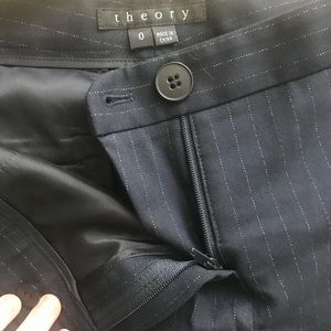 Theory Rosel Navy Pinstripe Pant